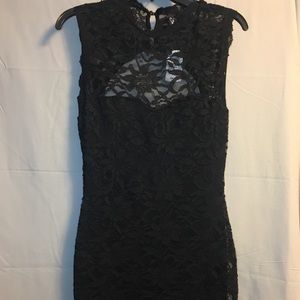 Windsor | Black Lace/Open Back Dress